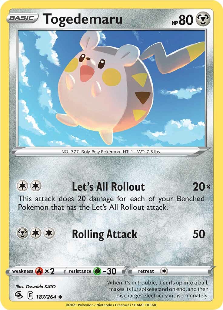 Togedemaru (187/264) [Sword & Shield: Fusion Strike] | Rock City Comics