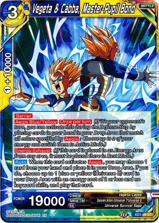 Vegeta & Cabba, Master-Pupil Bond (XD1-08) [Assault of the Saiyans] | Rock City Comics