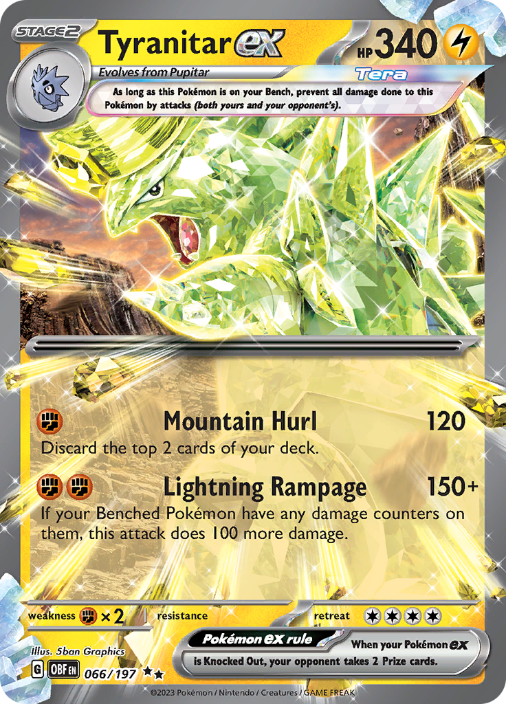 Tyranitar ex (066/197) [Scarlet & Violet: Obsidian Flames] | Rock City Comics