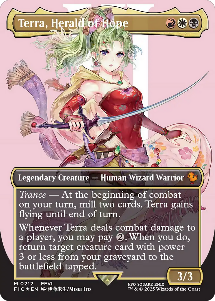 Terra, Herald of Hope (Borderless) (Surge Foil) [FINAL FANTASY Commander] | Rock City Comics