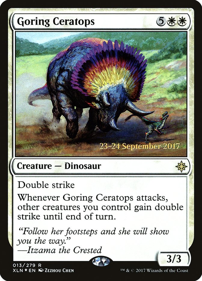 Goring Ceratops [Ixalan Prerelease Promos] | Rock City Comics