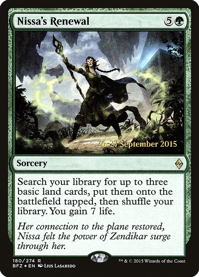 Nissa's Renewal [Battle for Zendikar Prerelease Promos] | Rock City Comics