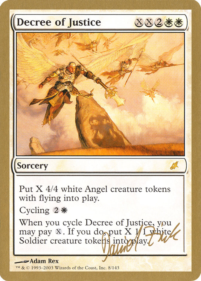 Decree of Justice (Daniel Zink) [World Championship Decks 2003] | Rock City Comics