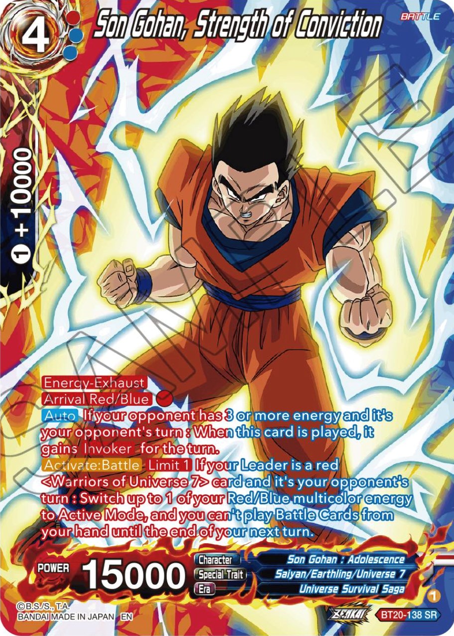 Son Gohan, Strength of Conviction (Silver Foil) (BT20-138) [Power Absorbed] | Rock City Comics