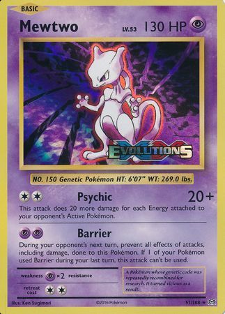 Mewtwo (51/108) (XY Evolutions Prerelease) [XY: Black Star Promos] | Rock City Comics