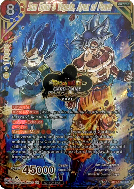 Son Goku & Vegeta, Apex of Power (World Championship 2021) (BT9-136) [Tournament Promotion Cards] | Rock City Comics