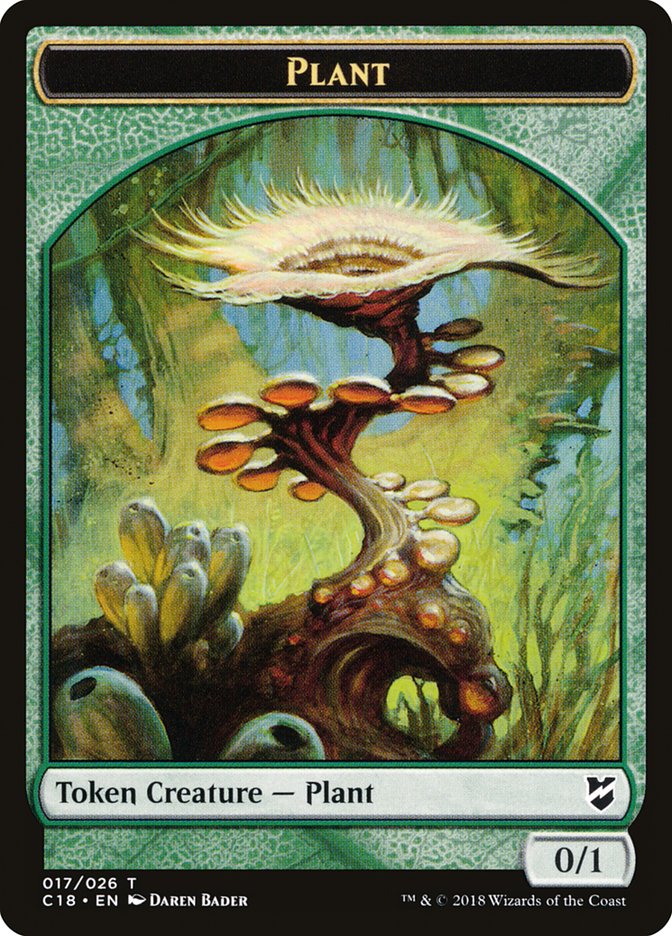 Beast (013) // Plant Double-Sided Token [Commander 2018 Tokens] | Rock City Comics