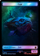 Fish // Alien Salamander Double-Sided Token (Surge Foil) [Doctor Who Tokens] | Rock City Comics