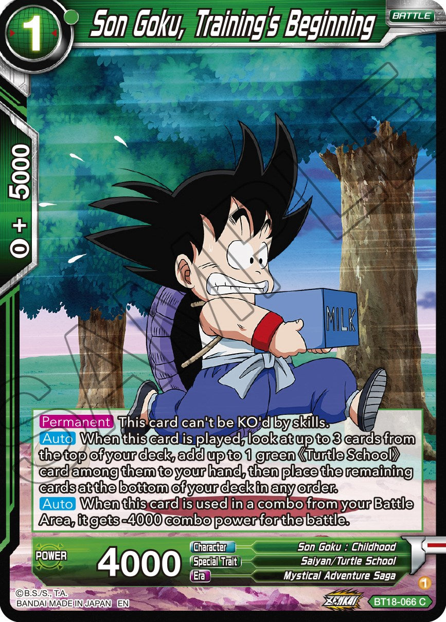Son Goku, Training's Beginning (BT18-066) [Dawn of the Z-Legends] | Rock City Comics