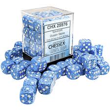 Chessex 36D6 set Ocean Stone | Rock City Comics