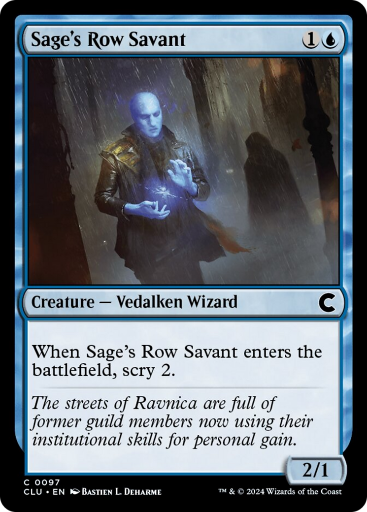 Sage's Row Savant [Ravnica: Clue Edition] | Rock City Comics