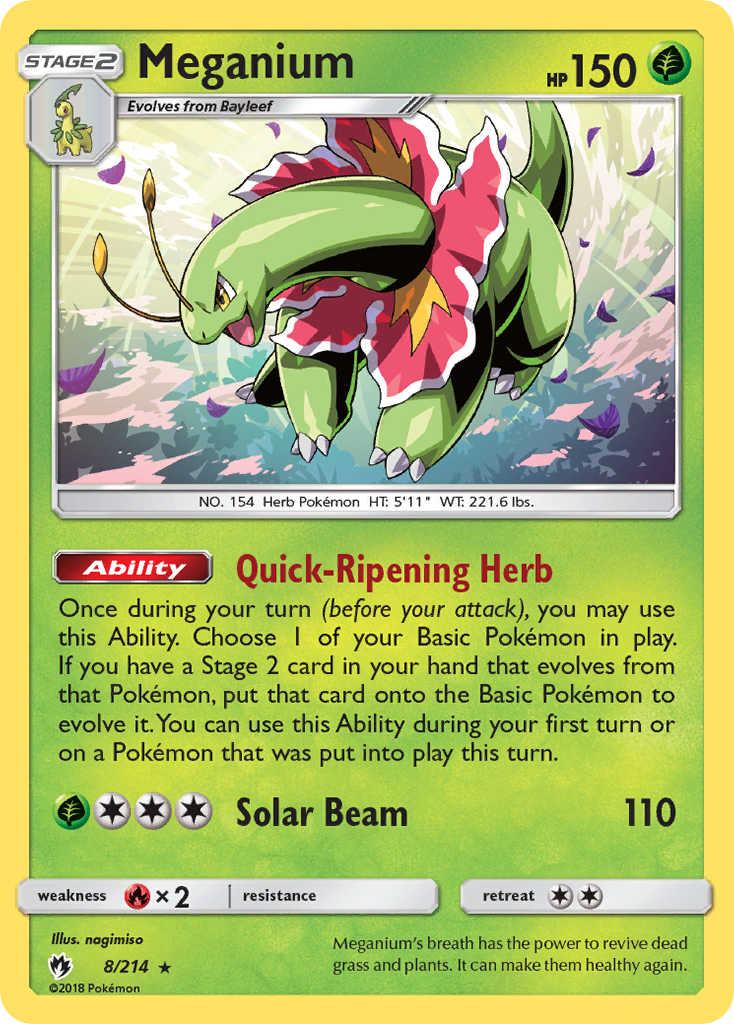 Meganium (8/214) [Sun & Moon: Lost Thunder] | Rock City Comics