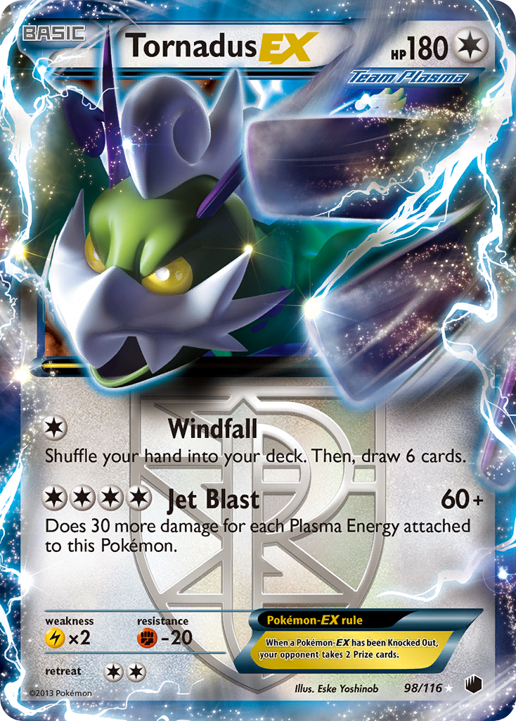 Tornadus EX (98/116) [Black & White: Plasma Freeze] | Rock City Comics