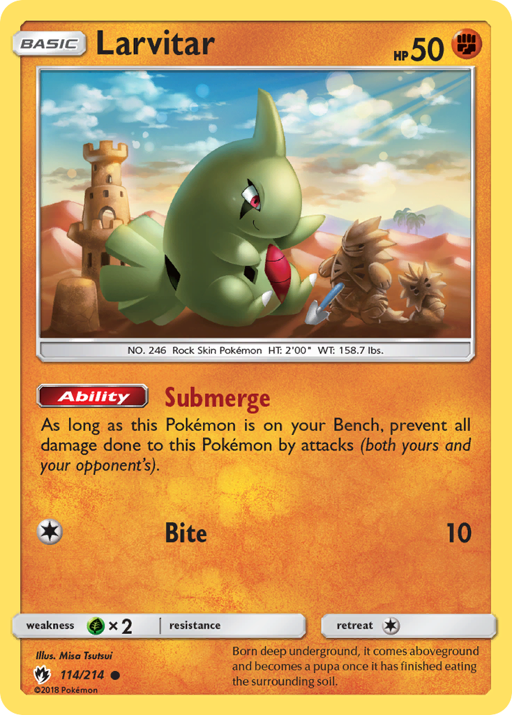 Larvitar (114/214) [Sun & Moon: Lost Thunder] | Rock City Comics