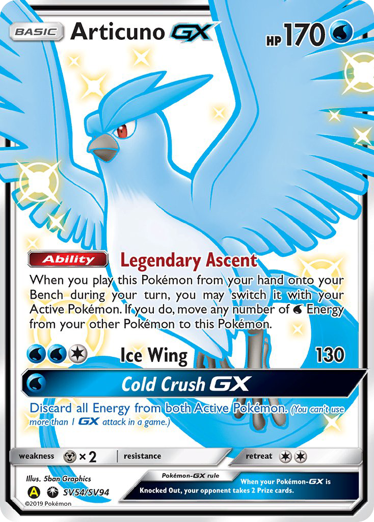 Articuno GX (SV54/SV94) [Sun & Moon: Hidden Fates - Shiny Vault] | Rock City Comics