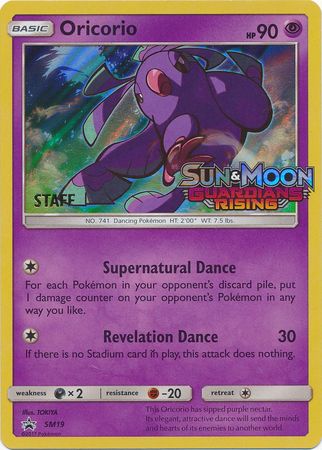 Oricorio (SM19) (Staff Prerelease Promo) [Sun & Moon: Black Star Promos] | Rock City Comics