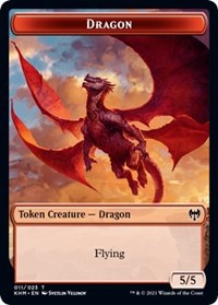 Dragon // Thopter Double-sided Token [Kaldheim Commander Tokens] | Rock City Comics