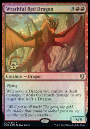 Wrathful Red Dragon [Commander Legends: Battle for Baldur's Gate Prerelease Promos] | Rock City Comics