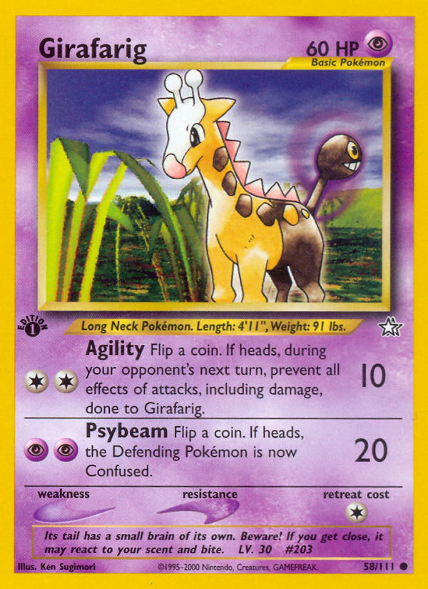 Girafarig (58/111) [Neo Genesis 1st Edition] | Rock City Comics