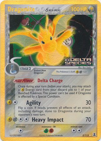 Dragonite (3/113) (Delta Species) (Stamped) [EX: Delta Species] | Rock City Comics