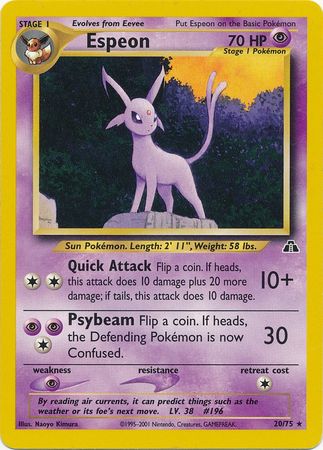 Espeon (20/75) [Neo Discovery Unlimited] | Rock City Comics