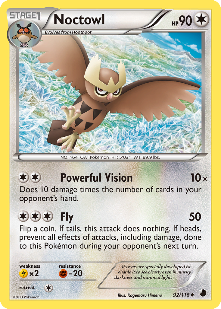 Noctowl (92/116) [Black & White: Plasma Freeze] | Rock City Comics