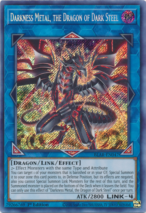 Darkness Metal, the Dragon of Dark Steel [BLAR-EN047] Secret Rare | Rock City Comics