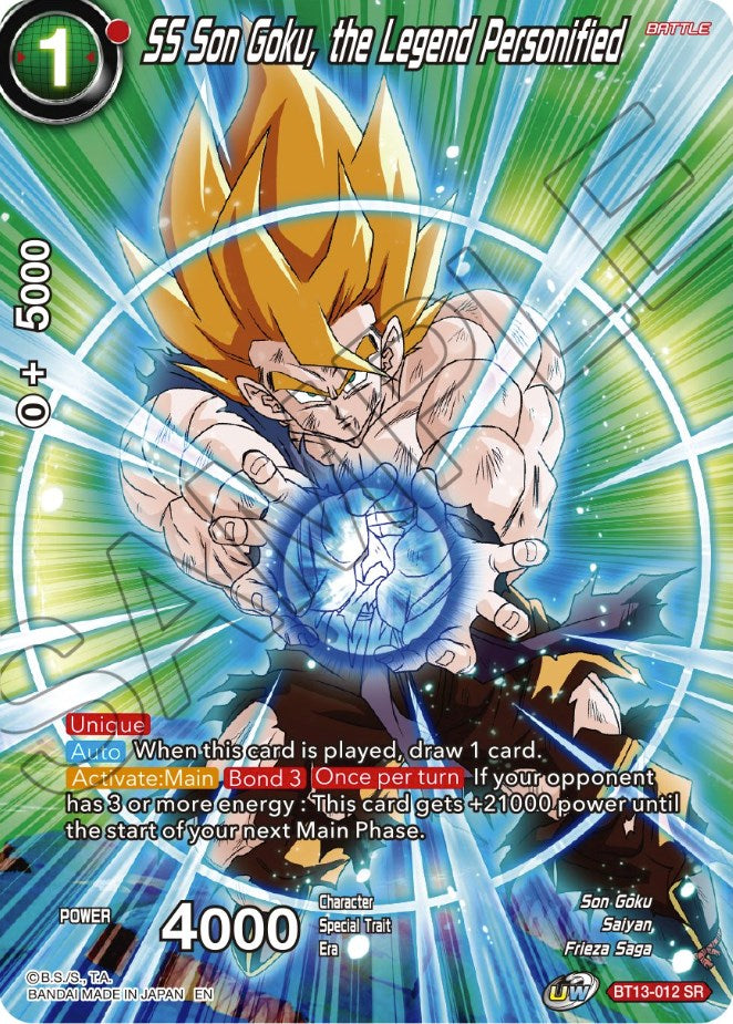 SS Son Goku, the Legend Personified (BT13-012) [Theme Selection: History of Son Goku] | Rock City Comics