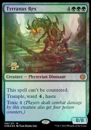 Tyrranax Rex [Phyrexia: All Will Be One Prerelease Promos] | Rock City Comics