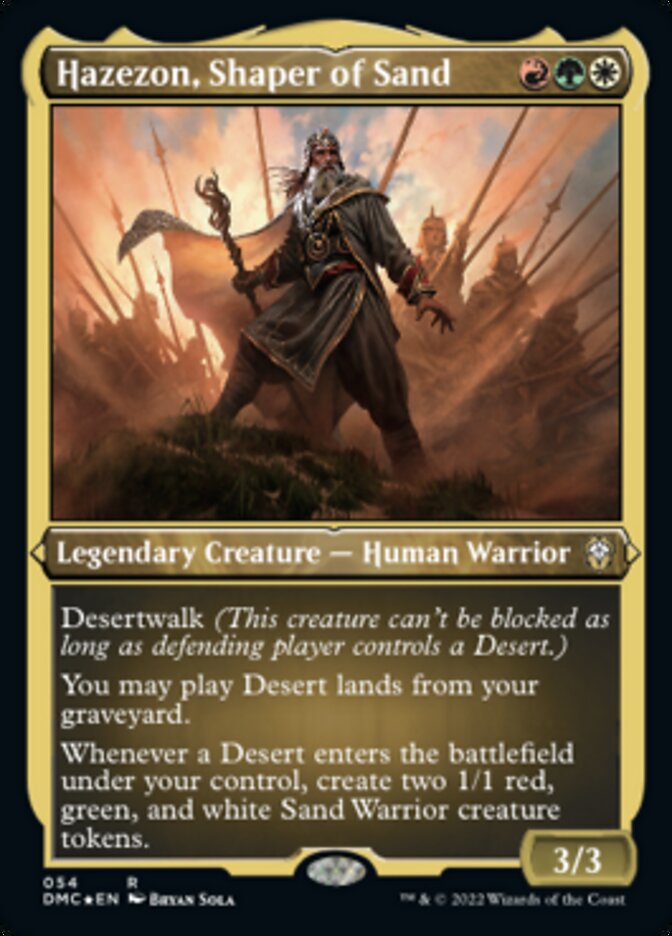 Hazezon, Shaper of Sand (Foil Etched) [Dominaria United Commander] | Rock City Comics