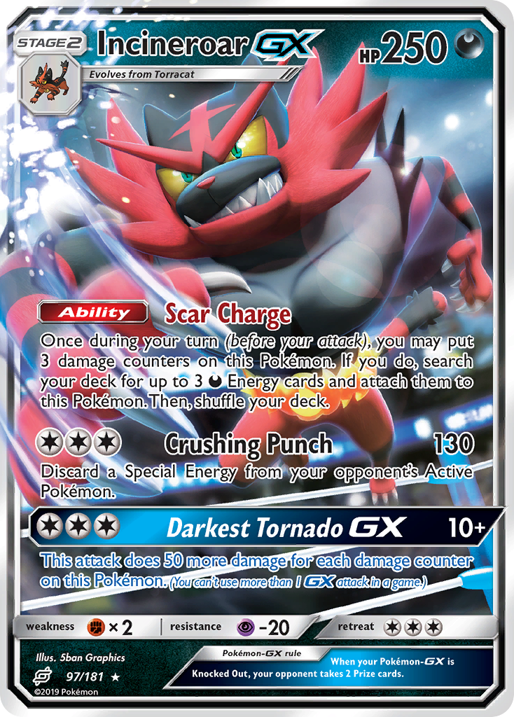 Incineroar GX (97/181) [Sun & Moon: Team Up] | Rock City Comics