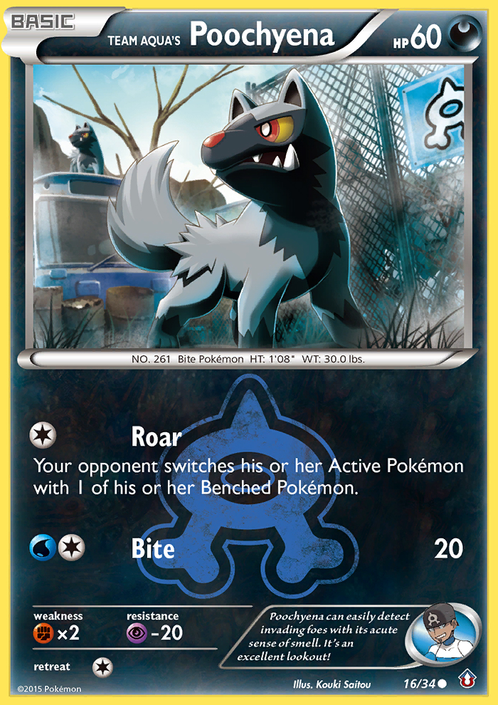 Team Aqua's Poochyena (16/34) [XY: Double Crisis] | Rock City Comics