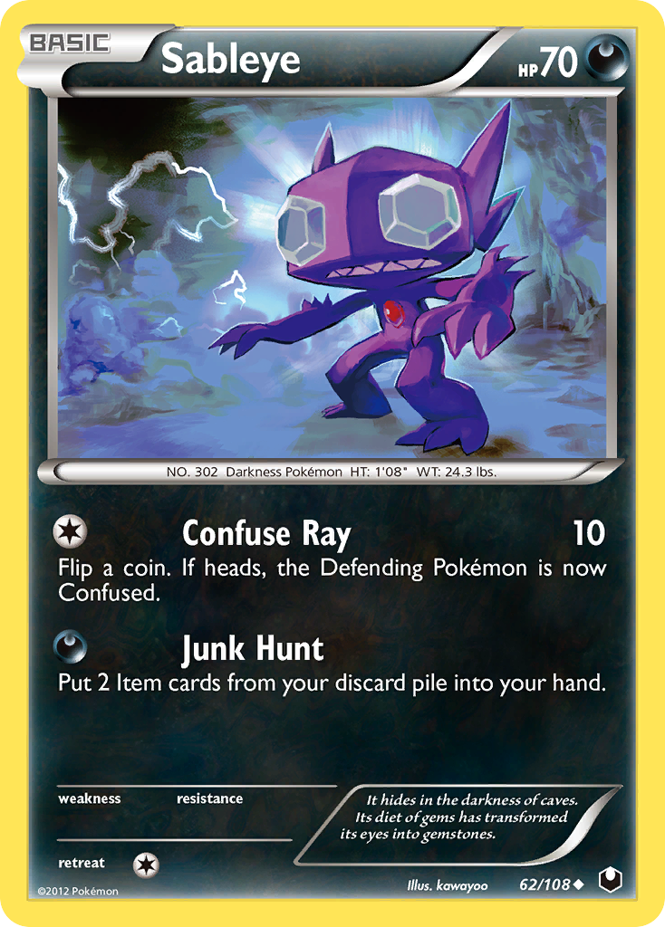 Sableye (62/108) [Black & White: Dark Explorers] | Rock City Comics