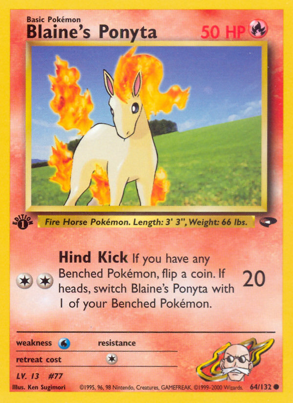 Blaine's Ponyta (64/132) [Gym Challenge 1st Edition] | Rock City Comics