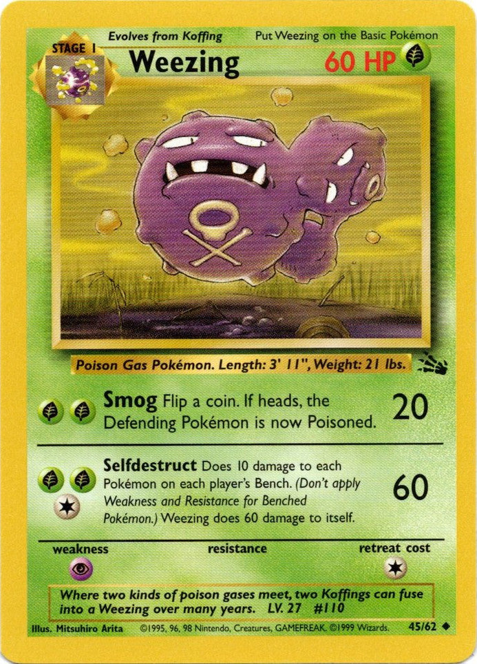 Weezing (45/62) [Fossil Unlimited] | Rock City Comics