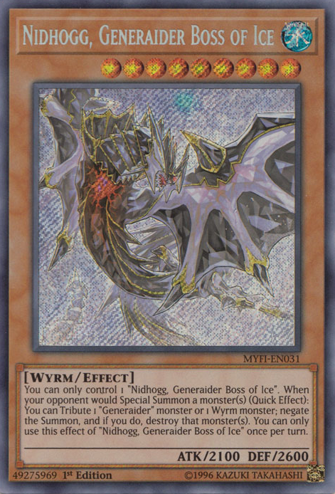 Nidhogg, Generaider Boss of Ice [MYFI-EN031] Secret Rare | Rock City Comics