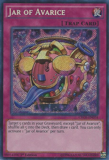 Jar of Avarice [CROS-EN074] Secret Rare | Rock City Comics