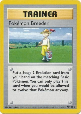 Pokemon Breeder (76/102) [Base Set Shadowless Unlimited] | Rock City Comics