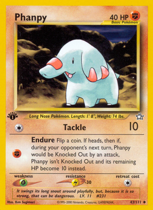 Phanpy (43/111) [Neo Genesis 1st Edition] | Rock City Comics