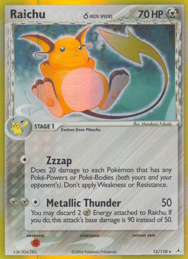 Raichu (15/110) (Delta Species) [EX: Holon Phantoms] | Rock City Comics