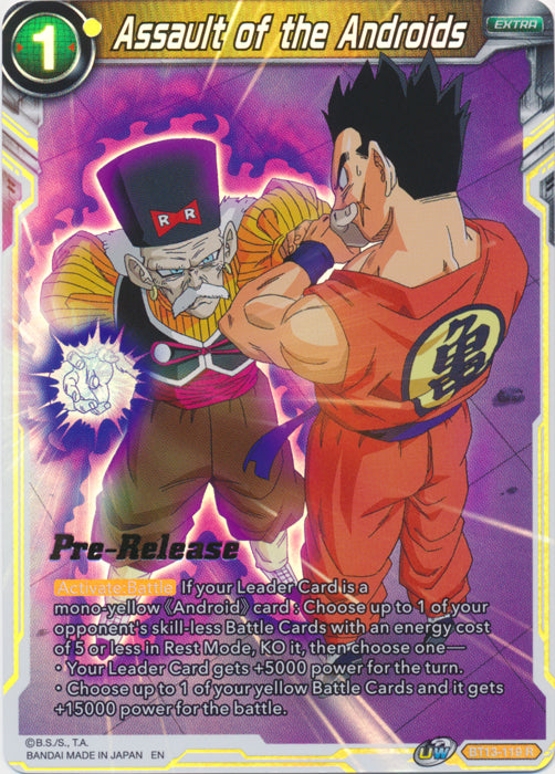 Assault of the Androids (BT13-119) [Supreme Rivalry Prerelease Promos] | Rock City Comics