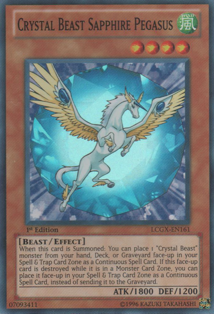 Crystal Beast Sapphire Pegasus [LCGX-EN161] Super Rare | Rock City Comics