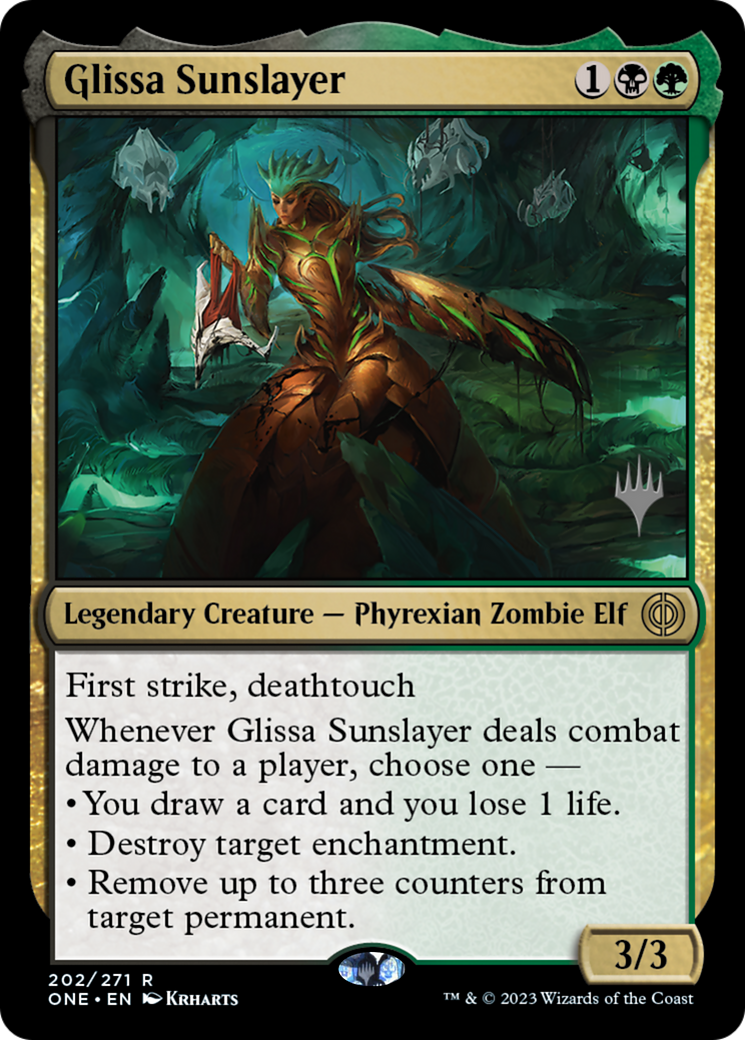 Glissa Sunslayer (Promo Pack) [Phyrexia: All Will Be One Promos] | Rock City Comics