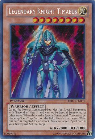 Legendary Knight Timaeus [DRLG-EN001] Secret Rare | Rock City Comics