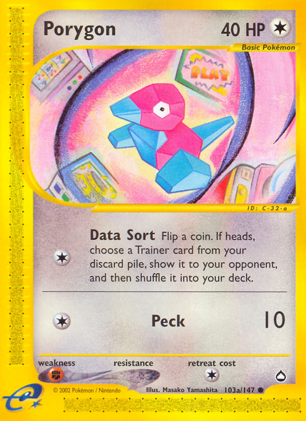 Porygon (103a/147) [Aquapolis] | Rock City Comics