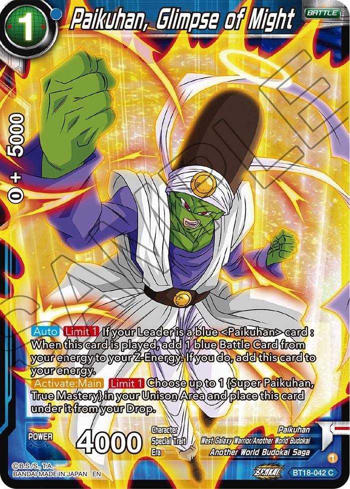 Paikuhan, Glimpse of Might (BT18-042) [Dawn of the Z-Legends] | Rock City Comics