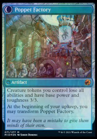 Poppet Stitcher // Poppet Factory [Innistrad: Midnight Hunt Prerelease Promos] | Rock City Comics