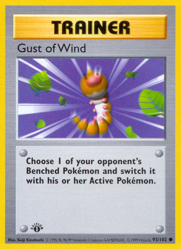 Gust of Wind (93/102) (Shadowless) [Base Set 1st Edition] | Rock City Comics