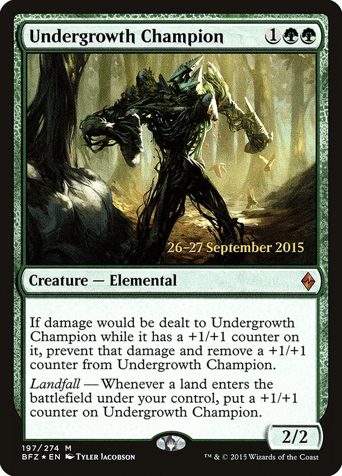 Undergrowth Champion  [Battle for Zendikar Prerelease Promos] | Rock City Comics