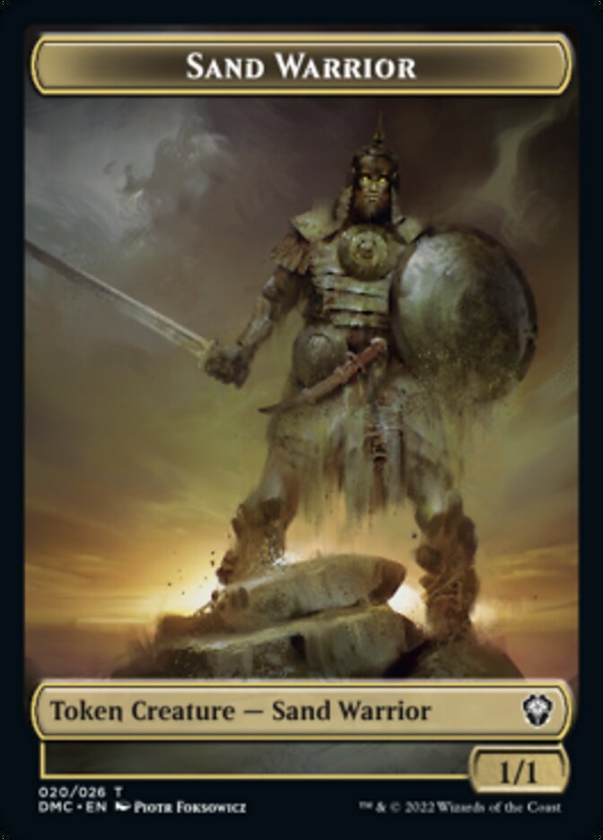 Soldier // Sand Warrior Double-sided Token [Dominaria United Tokens] | Rock City Comics